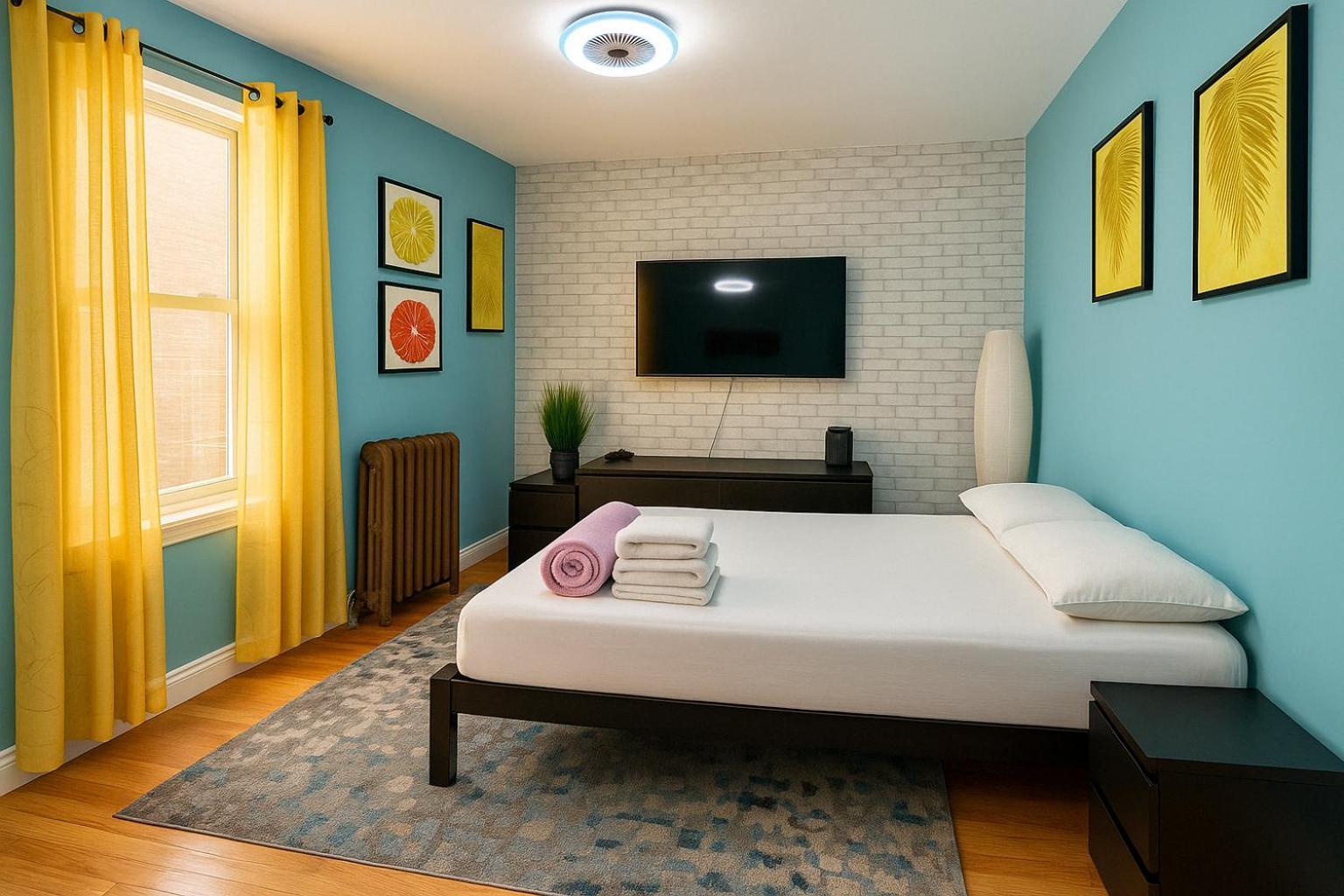 Modern Xl Queen Room Comfort & Character In Harlem New York Exterior photo